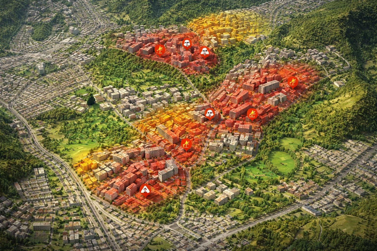 découvrez comment la carte du quartier nord de marseille met en évidence les zones à risques dangereux, illustrant les défis sécuritaires de cette région urbaine.