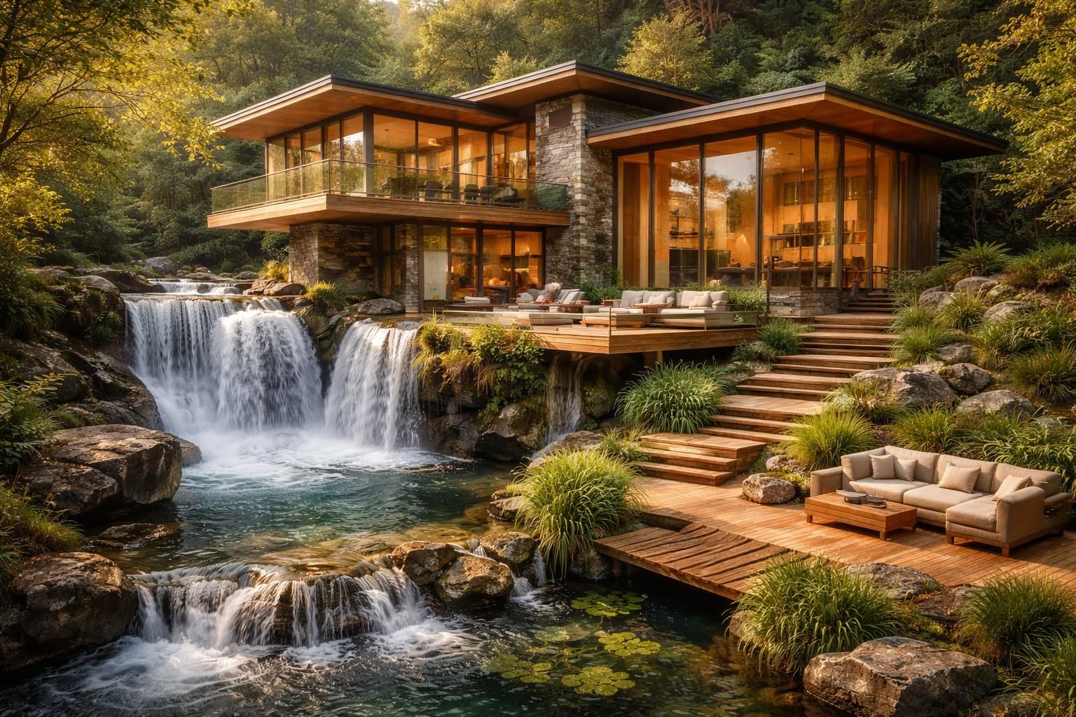 découvrez comment créer un espace de vie harmonieux autour de l'eau avec 'la maison sur la cascade', un guide inspirant pour allier nature et architecture.
