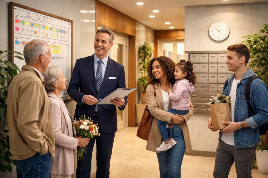 découvrez comment l'horaire du gardien d'immeuble influence la satisfaction des résidents et améliore la qualité de vie en copropriété.