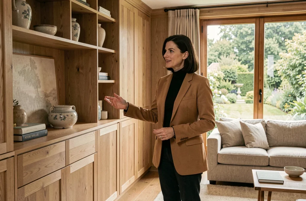 Architecte d'intérieur Art et Bat à Gennes dans un espace résidentiel élégant avec boiseries et mobilier raffiné
