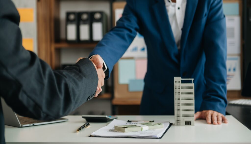 Customers who choose to buy a condominium room and a bank approve a loan for their purchase.